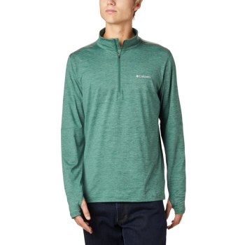 Pánské Mikiny Columbia Tech Trail 1/4 Zip Zelene OJQTYR769